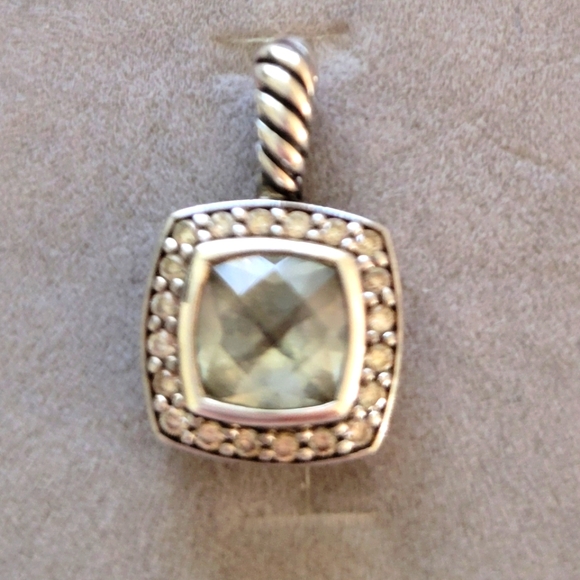 David Yurman Petite Albion Prasiolite & Diamonds pendant - Picture 3 of 13